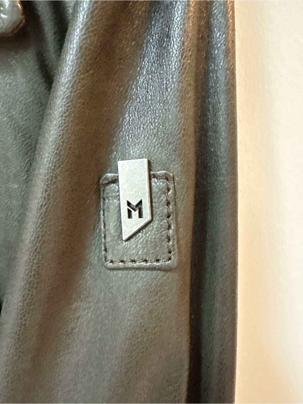 Leather Star-Accent Gray Moto Leather Jacket - Mauritius size XXL - Picture 4 of 8